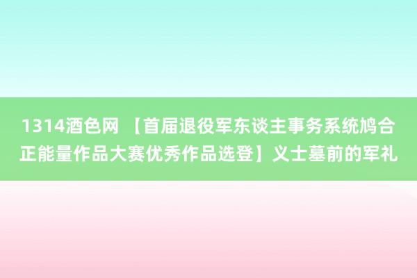 1314酒色网 【首届退役军东谈主事务系统鸠合正能量作品大赛优秀作品选登】义士墓前的军礼